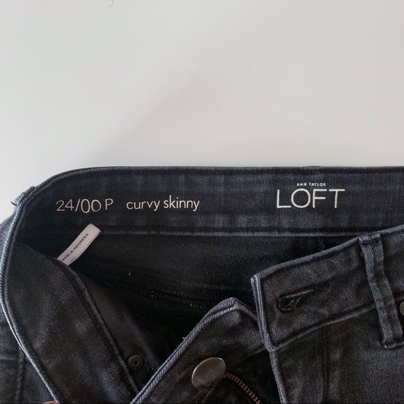 LOFT curvy skinny jeans black size 24/00 - Picture 6 of 9